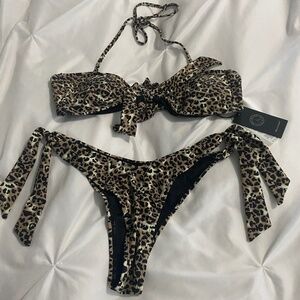Relleciga leopard bikini SIZE SMALL NEW WITH TAGS RU3130-510 + RD3131-510